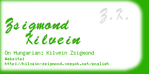 zsigmond kilvein business card